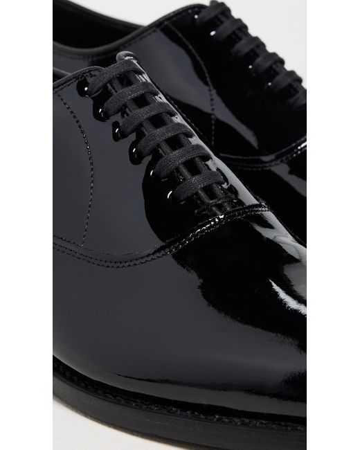 Allen Edmonds Black Carlyle Patent Leather Lace Ups for men