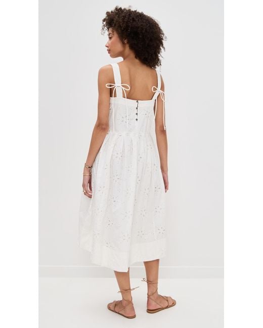 fitted midi dress formal Ivy Fitted Midi Dress in Bone