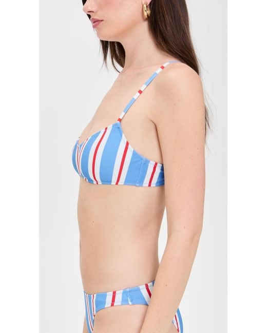 Solid & Striped Blue The Rachel Bikini Top
