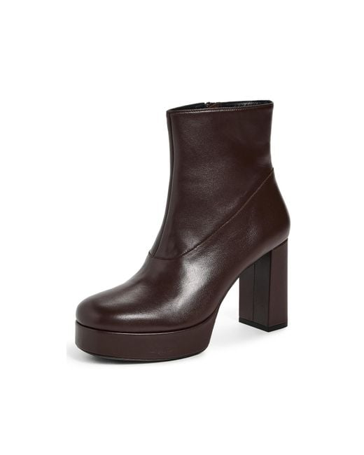 Staud Black Jodie Platform Ankle Boots