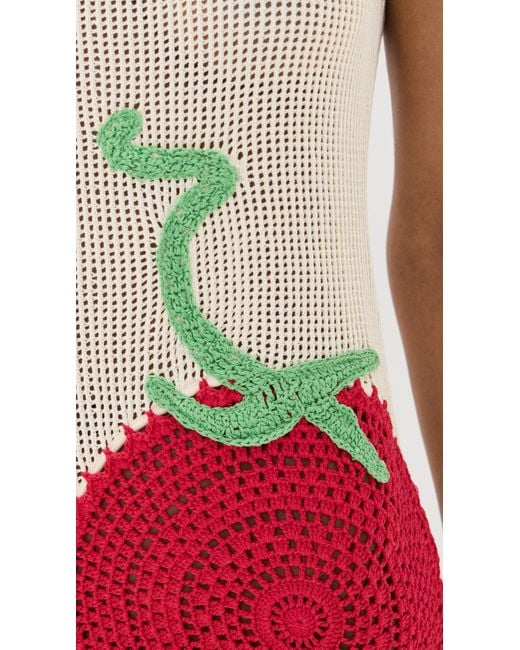 Staud Red Bailey Dress