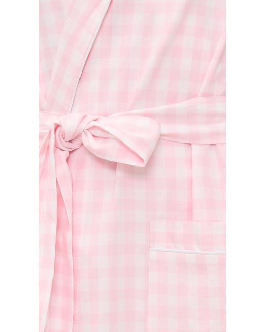 Petite Plume Pink Gingham Robe