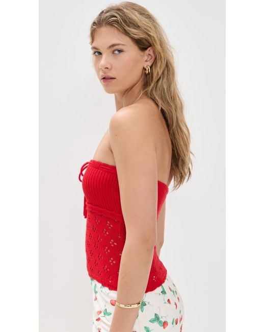 Bailey Rose Red Strapless Top