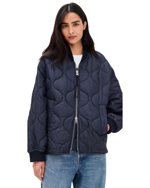 Agolde Blue Isla Quilted Jacket