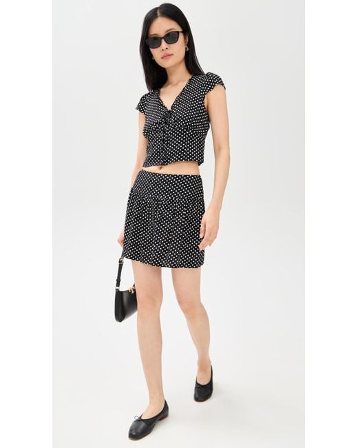 Reformation Black Dorothea Two Piece Crepe Set