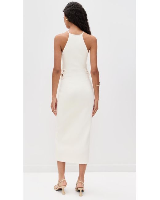 Cult Gaia White Jena Knit Dress