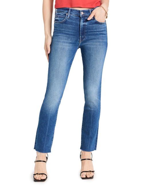 Mother Blue The Rascal Ankle Fray Jeans