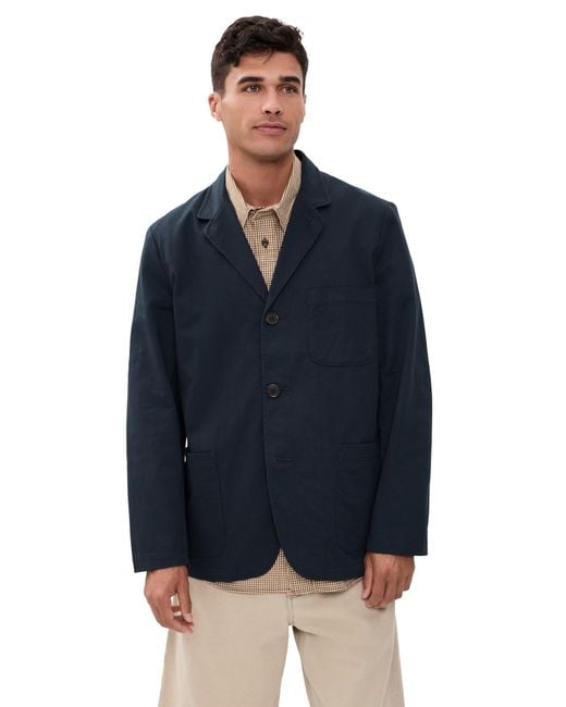 Universal Works Blue Three Button Jacket for men