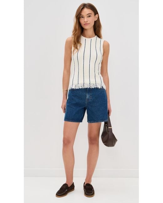 ALIGNE White Char Boucle Top