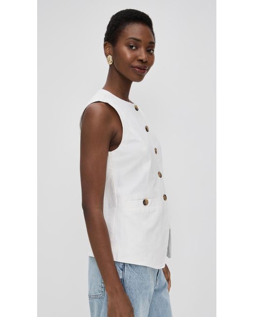 Blank NYC White Cloud Burst Blouse