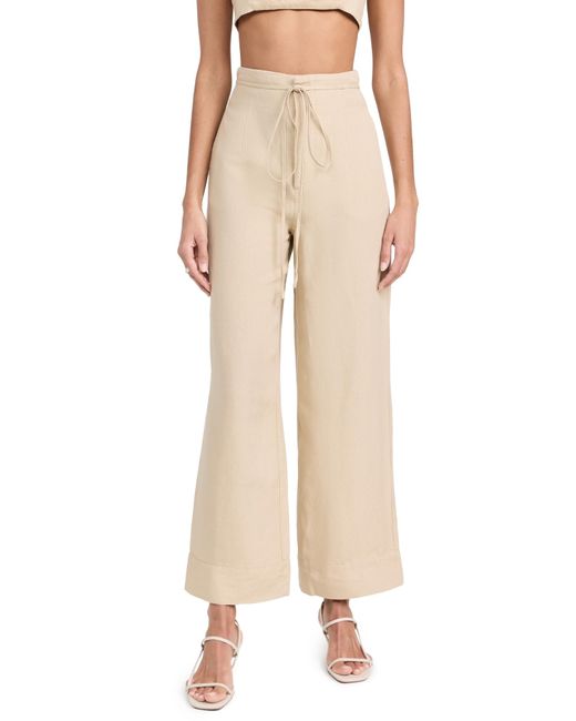 Onia Natural Air Linen Paperbag Trousers
