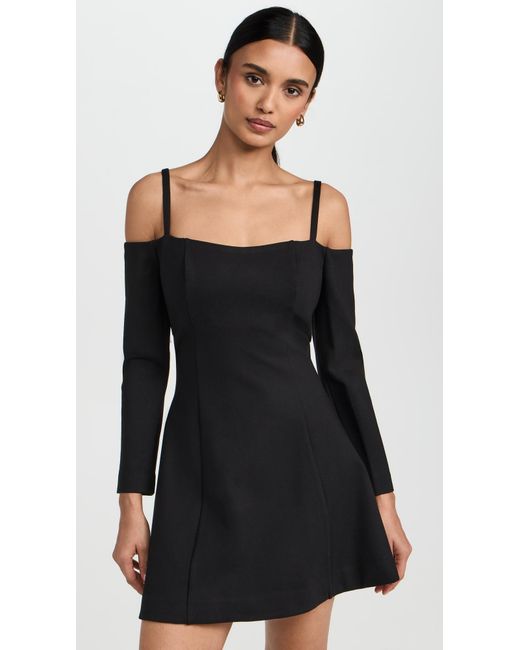 Reformation Black Donatella Knit Dress