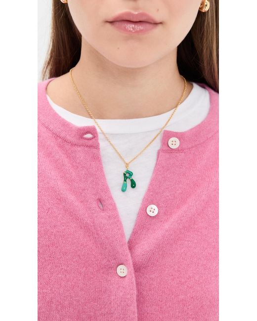 Mayamar White Enamel Initial Necklaces