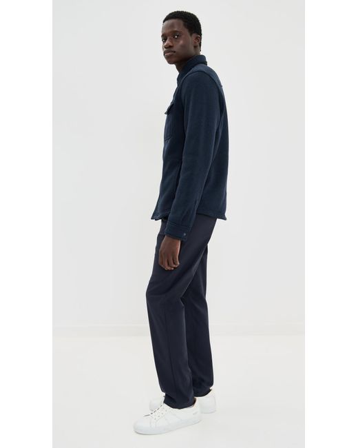 Rhone Blue Fleece Shacket for men