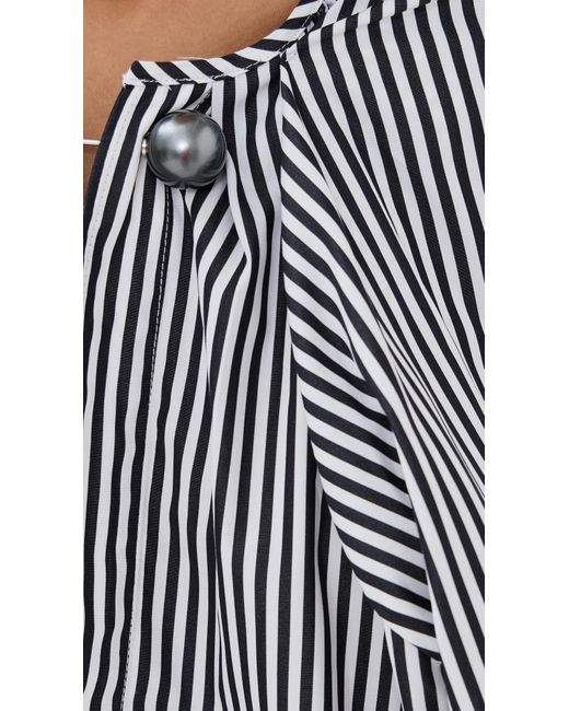 Nackiyé Gray Grand Bazaar Mini Top B & W Stripe