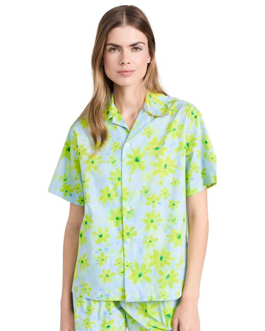 Marni Green Parade Poplin Short Sleeve Shirt