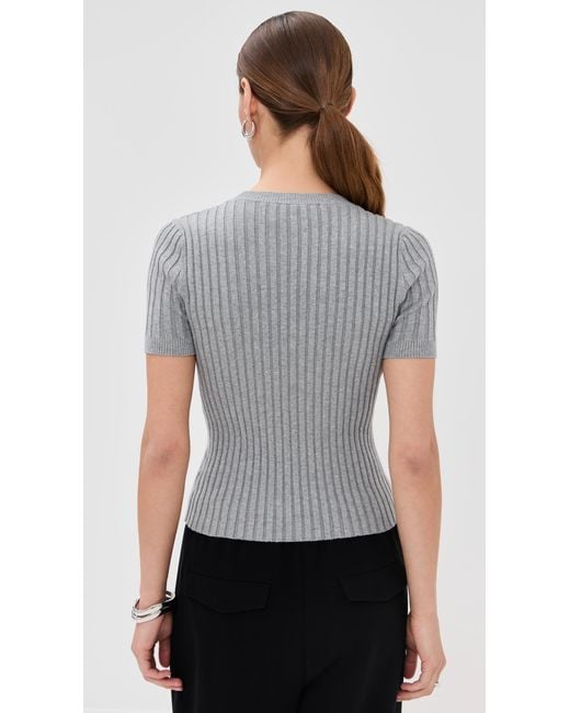 Le Bos Gray Ringer Tee