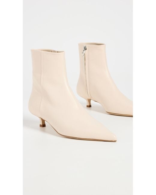 Aeyde White Sofie Nappa Leather Booties