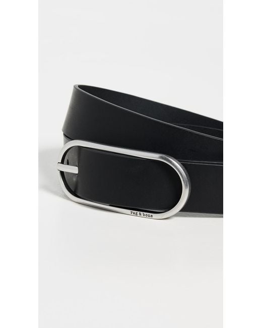 Rag & Bone Black Rounded Rebound Belt