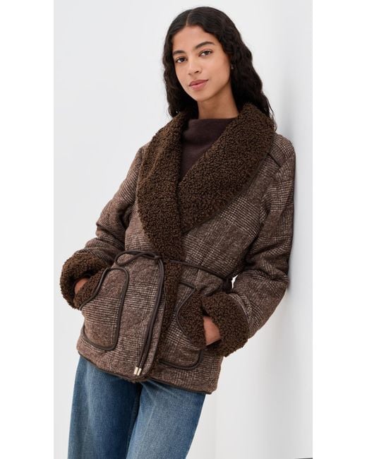 Jonathan Simkhai Brown Rorie Quilted Jacket