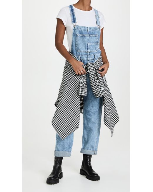 Free People Ziggy Denim Overalls in Powder Blue (Blue) Lyst