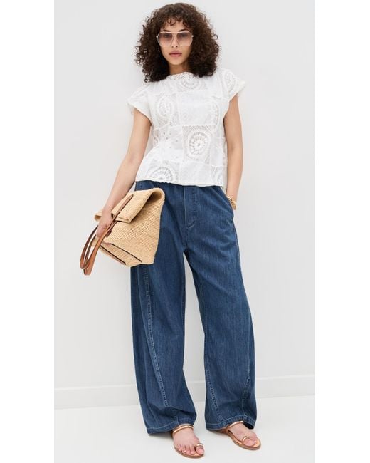 Line & Dot White Biva Tunic Top