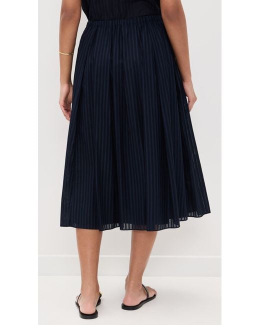 Theory Blue Irregular Pleat Skirt
