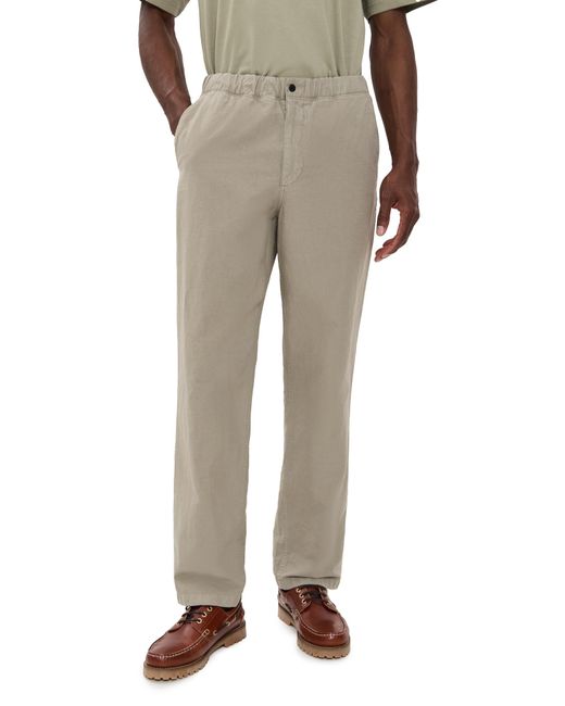 Norse Projects Natural Ezra Relaxed Cotton Linen Trousers for men