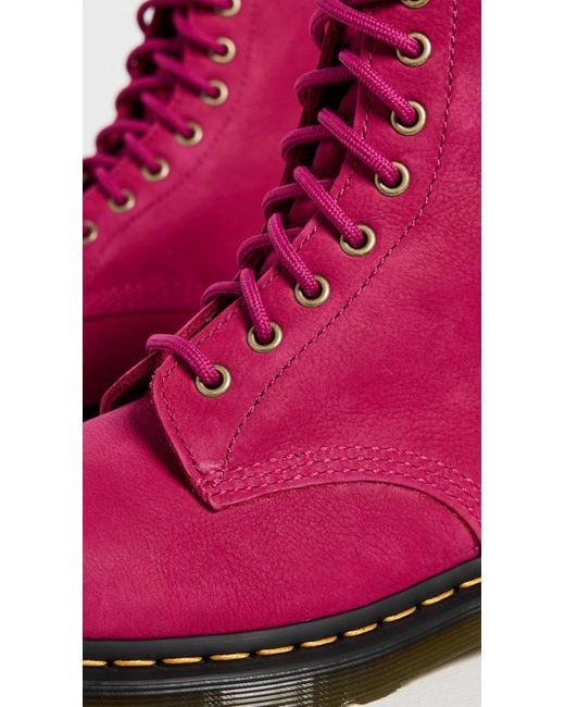 Dr. Martens Red 1460 Pascal Milled Nubuck Boots