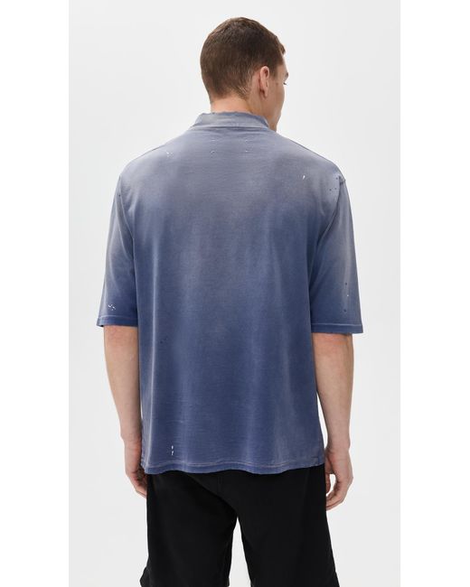 Maison Margiela Blue Distressed Tee for men