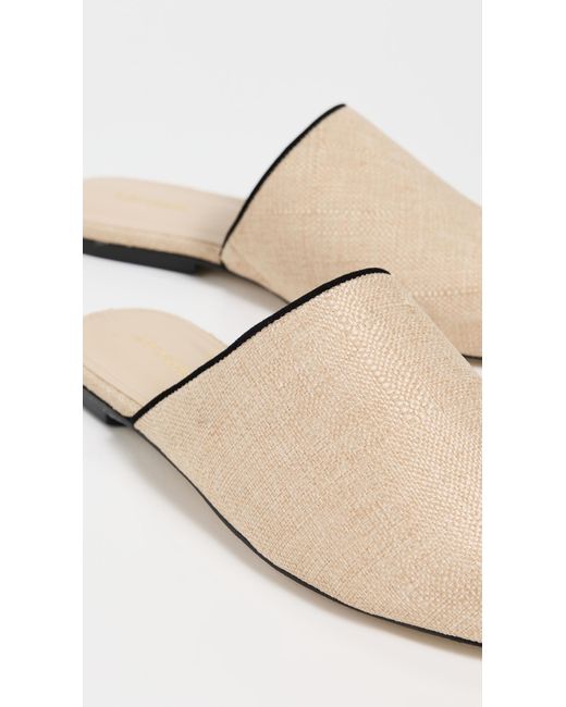 Larroude White Venice Flat Mules
