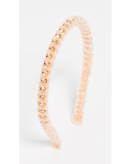 Lelet Muppet Crystal Thin Headband In Pink Lyst