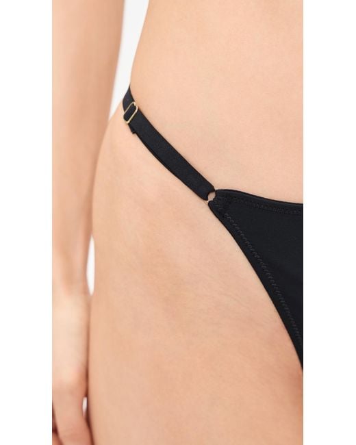 Natori Black Verge Adjustable String Thong