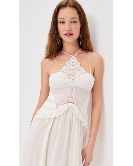 Isabel Marant Lindy Maxi Dress in White | Lyst