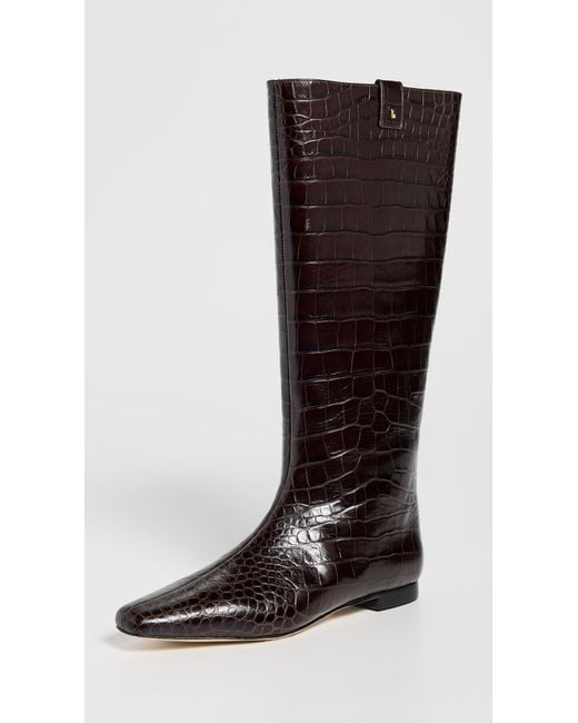 Larroude Black Alexis Flat Boots