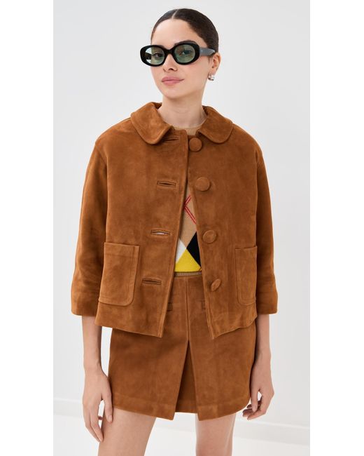 Marc Jacobs Brown Suede Doll Jacket