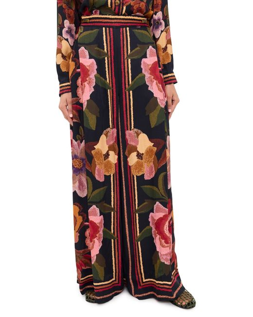 long black dress low cut Farm Rio Chenille Flowers Black Midi Dress  Mode Sportif