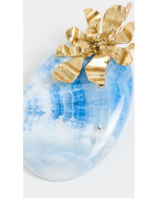 Ulla Johnson Blue Floret Stone Drop Earrings