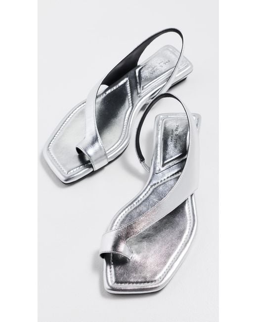 Rag & Bone White Liv Flat Sandals