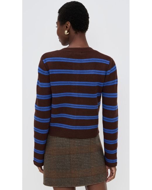 English Factory Blue Striped Button Cardigan