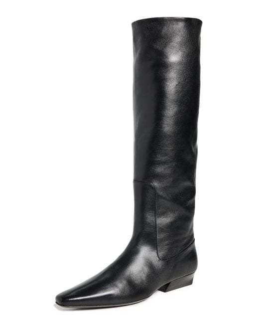 Staud Black Wally Flat Boots