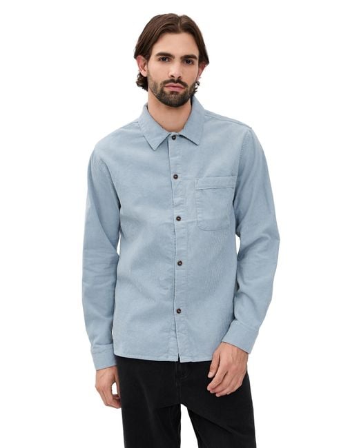 Rhythm Blue Corduroy Shirt for men