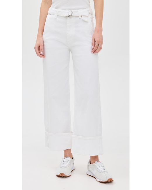 Rag & Bone White Andi Jeans With Belt