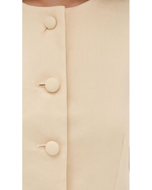 Rag & Bone Natural Slade Crew Linen Vest