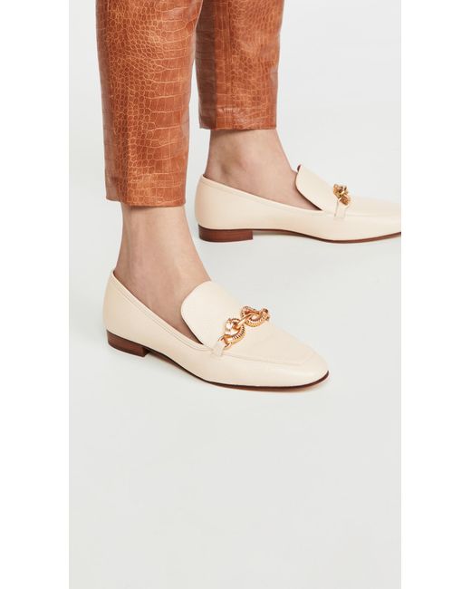 tory burch white loafers