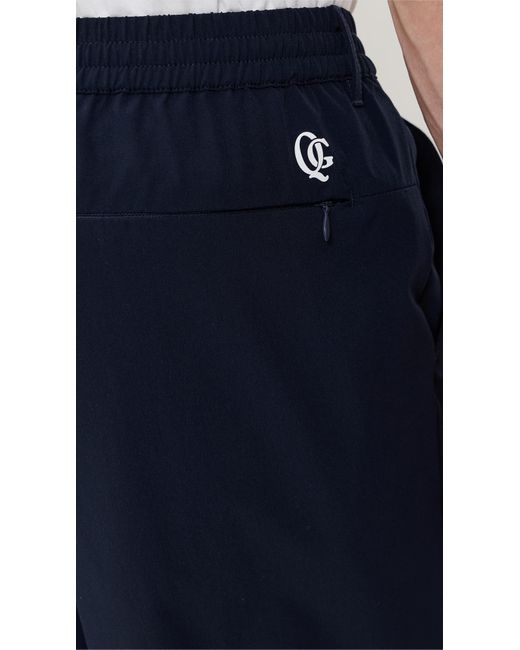 Quiet Golf Black Monogram Tech Shorts 7.75 for men