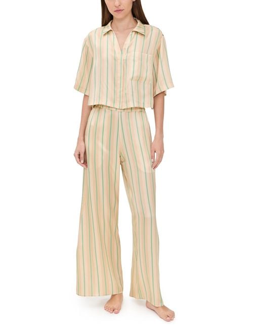 Lunya Natural Washable Silk High Rise Pants Set