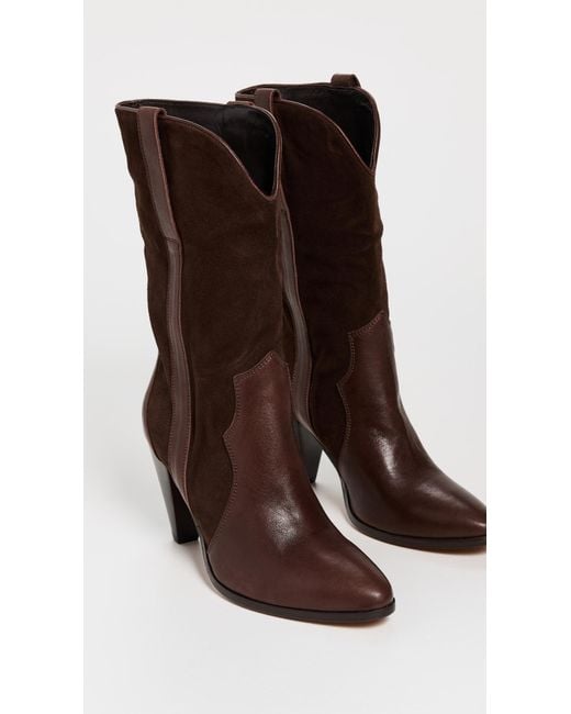 Free People Feather Heel Boots in Brown | Lyst