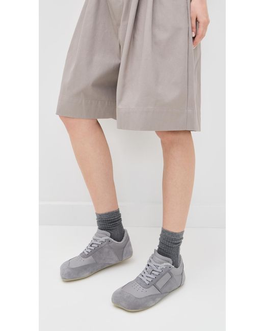 MM6 by Maison Margiela White Leather Sneakers