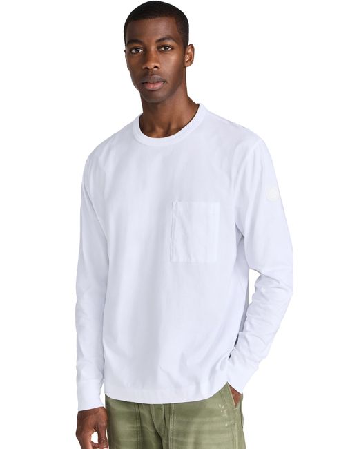 Canada Goose White Gladstone Long Sleeve T-Shirt for men